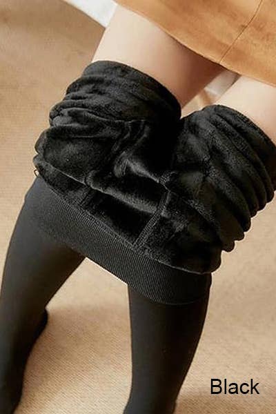 Thermal tights women winter warm fleece pantyhose stocking: Gray