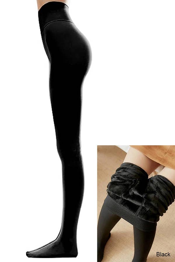 Thermal tights women winter warm fleece pantyhose stocking: Gray