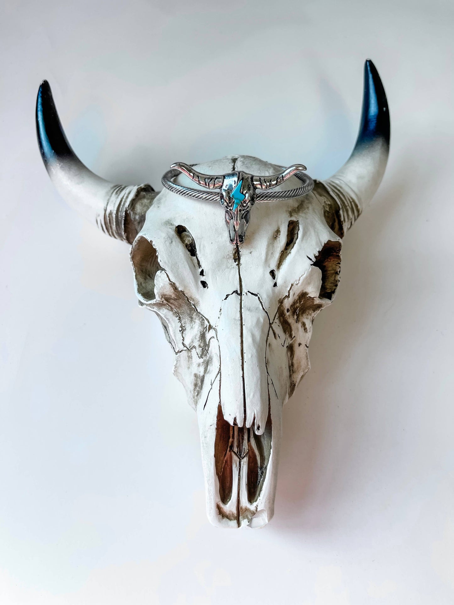 Western Steer Skull Cuff Bracelet